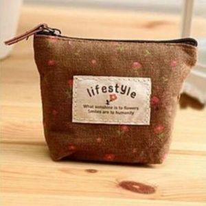 NEW!  Cute Zipped Canvas Change Purse